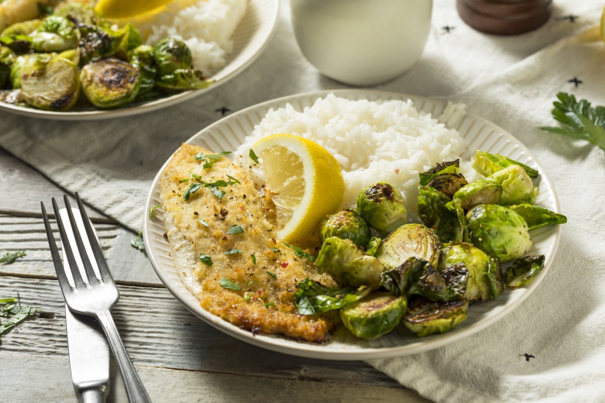 baked tilapia with roasted vegetables