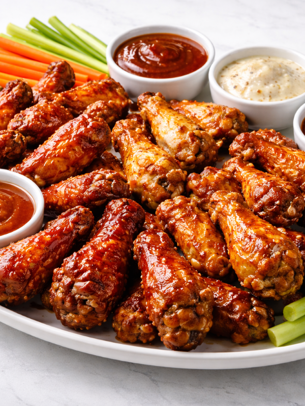 One Batch Of Crispy Wings, 4 Easy Sauces