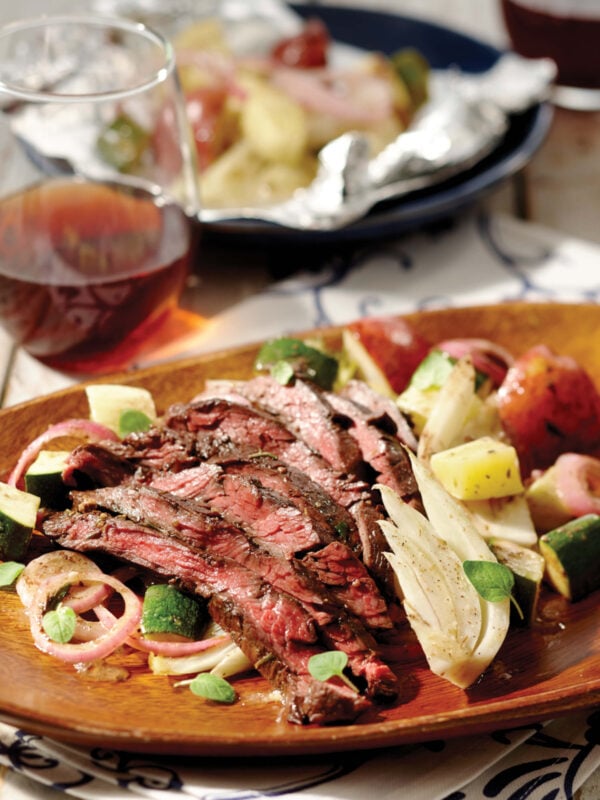 Grilled Skirt Steak With Grilled Vegetables