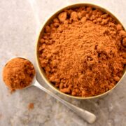bowl of homemade old bay seasoning top down view