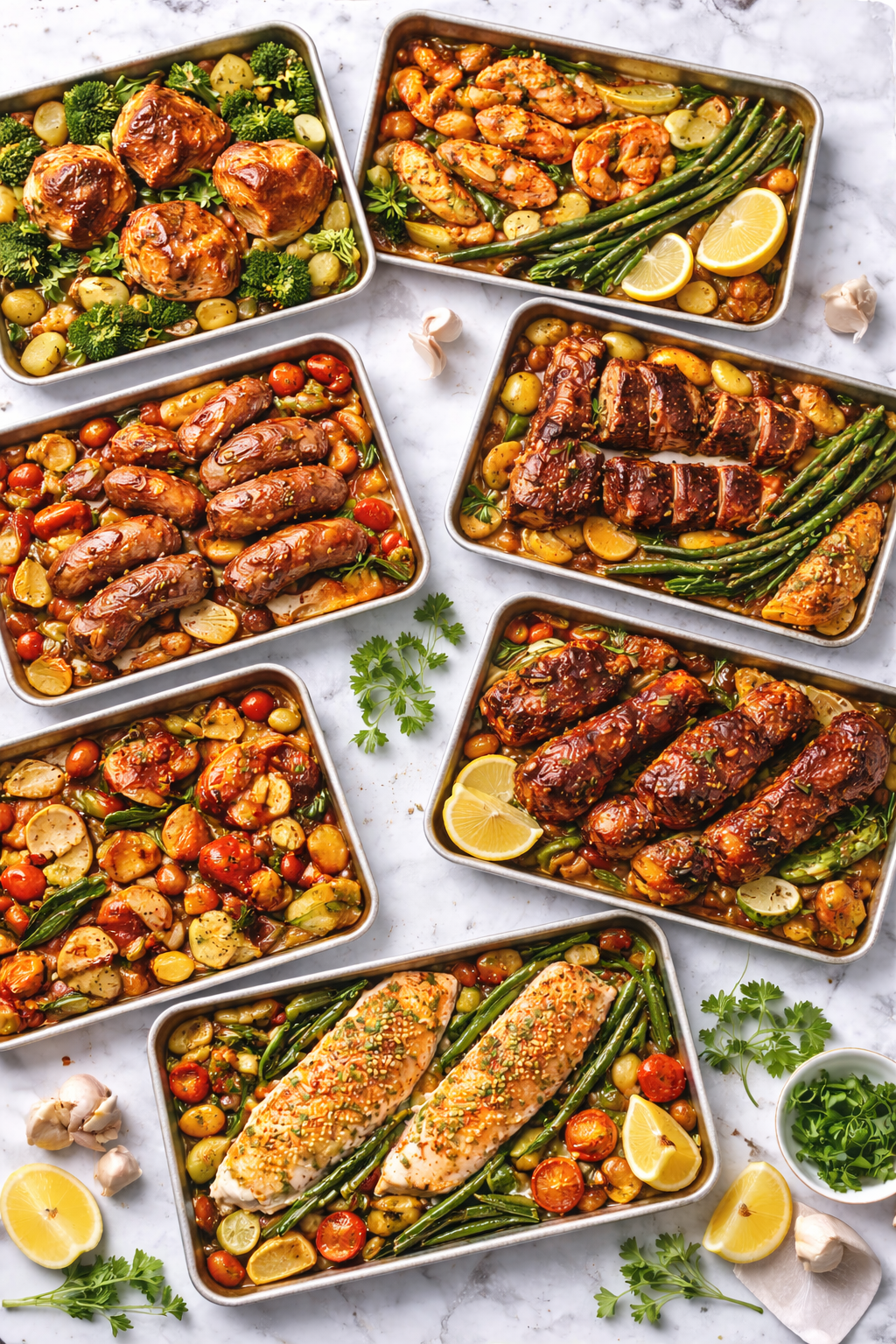 example of sheet pan dinners include in the 10 sheet pan dinner roundup