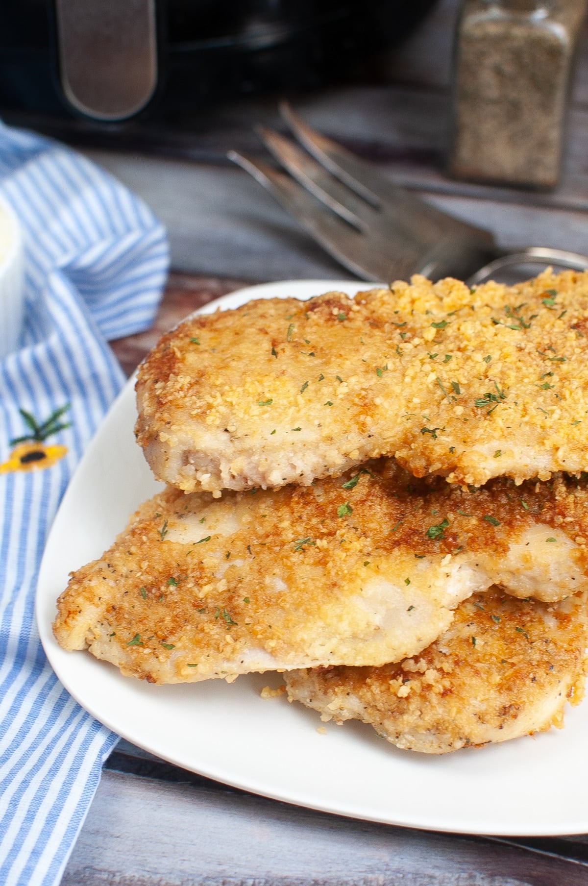 crispy air fryer parmesan crusted chicken