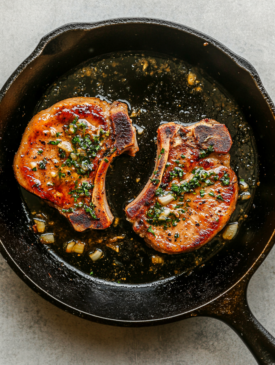 cast iron skillet pork chops