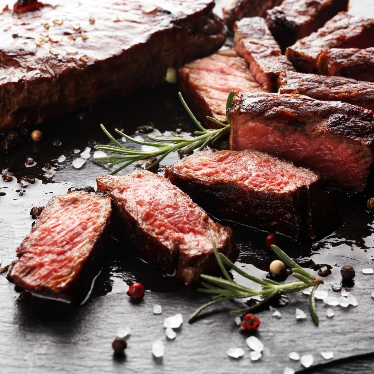 Wagyu steak perfectly done.